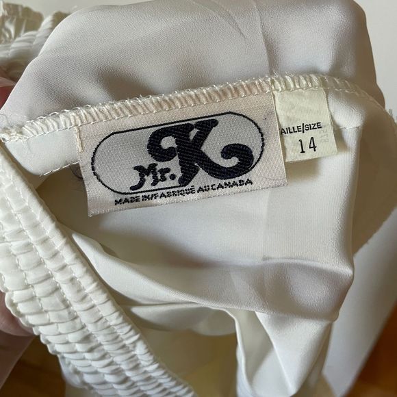 Vintage White Pleated Skirt - Picture 5 of 5